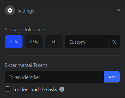 Settings Panel