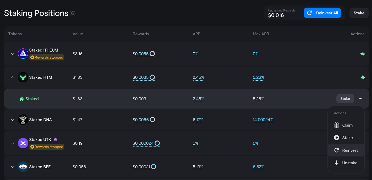 Reinvest Reward