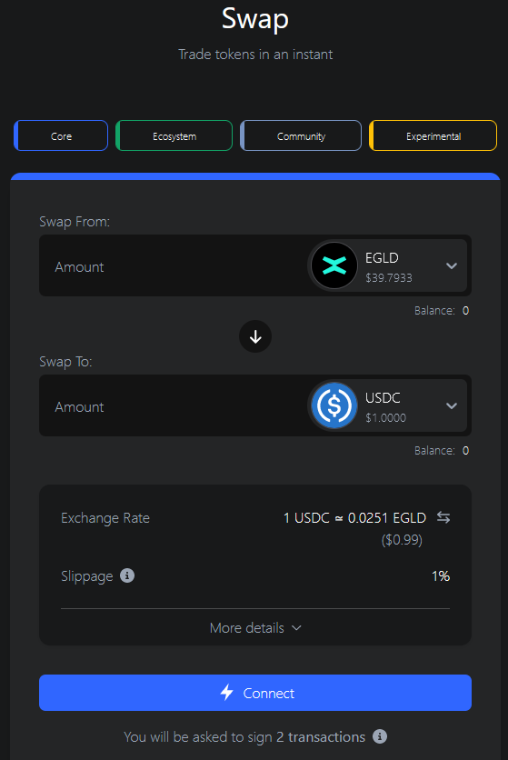 Swap Tokens